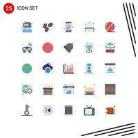 Stock Vector Icon Pack of 25 Line Signs and Symbols for cricket study mobile science chemical Editable Vector Design Elements