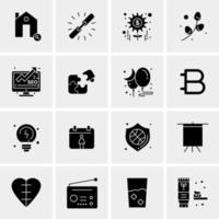 16 iconos universales de negocios vector ilustración de icono creativo para usar en proyectos relacionados con la web y dispositivos móviles