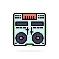 Cd Console Deck Mixer Music Abstract Circle Background Flat color Icon vector