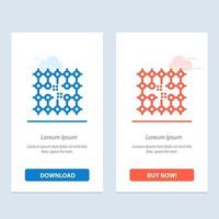 Chip Connection Electricity Grid Material  Blue and Red Download and Buy Now web Widget Card Template vector