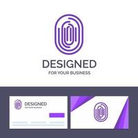 Creative Business Card and Logo template Fingerprint Identity Recognition Scan Scanner Scanning Vector Illustration