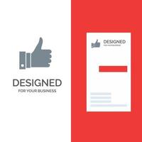 Appreciate Remarks Good Like Grey Logo Design and Business Card Template vector