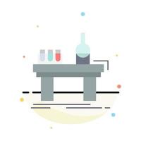 Biology chemistry lab laboratory production Flat Color Icon Vector