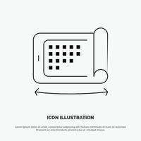 Mobile Display Technology Flexible Line Icon Vector