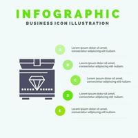 Treasure Chest Gaming Infographics Presentation Template 5 Steps Presentation vector