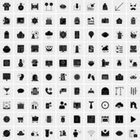 Set of 100 Universal Icons vector