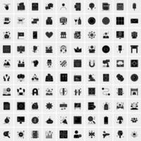 Set of 100 Universal Icons vector