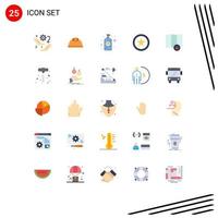 Set of 25 Modern UI Icons Symbols Signs for lock user construction interface lotion bottle Editable Vector Design Elements