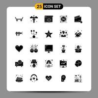 25 iconos creativos signos y símbolos modernos de menos comercio codificación objetivo caza elementos de diseño vectorial editables vector