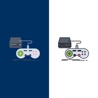 Console game gaming playstation play Flat Color Icon Vector