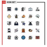 25 Creative Icons Modern Signs and Symbols of reporting processing earth data spray Editable Vector Design Elements