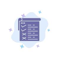 Checklist Testing Report Qa Blue Icon on Abstract Cloud Background vector