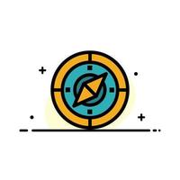 Navigation Navigator Compass Location  Business Flat Line Filled Icon Vector Banner Template