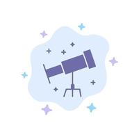 Astronaut Space Telescope Blue Icon on Abstract Cloud Background vector