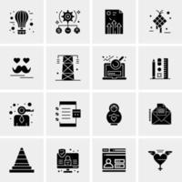 16 Universal Business Icons Vector Creative Icon Illustration to use in web and Mobile Related project