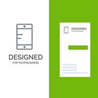 Mobile Cell School Grey Logo Design and Business Card Template vector