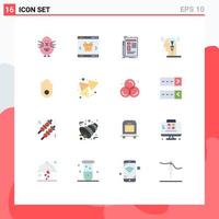 16 Creative Icons Modern Signs and Symbols of idea process store creative newsletter Editable Pack of Creative Vector Design Elements