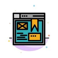 Layout Web Design Website Abstract Flat Color Icon Template vector