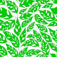seamless asymmetric repeating pattern of bright light green leaves on a white background, texture, design, graphic photo