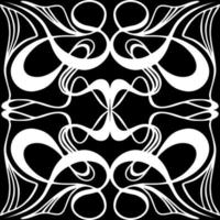 patrón gráfico impecable, mosaico con adorno blanco geométrico abstracto sobre fondo negro, textura, diseño foto