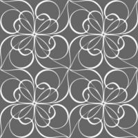seamless graphic abstract tile pattern, white geometric ornament on gray background, texture, design photo