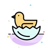 Duck Egg Easter Abstract Flat Color Icon Template vector