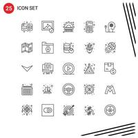 25 Universal Line Signs Symbols of ability interaction finance calculator app Editable Vector Design Elements