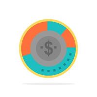 Diagram Analysis Budget Chart Finance Financial Report Statistics Abstract Circle Background Flat color Icon vector