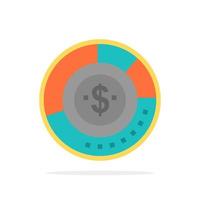 Diagram Analysis Budget Chart Finance Financial Report Statistics Abstract Circle Background Flat color Icon vector