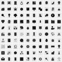 Set of 100 Universal Icons vector