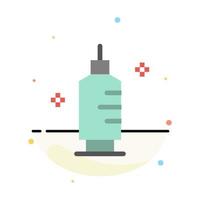 Chemistry Medicine Pharmacy Syringe Abstract Flat Color Icon Template vector