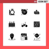 Set of 9 Modern UI Icons Symbols Signs for jury expert bribe contest money Editable Vector Design Elements