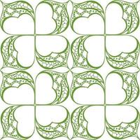 seamless graphic pattern, tile with abstract geometric green ornament on white background, texture, design photo