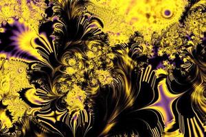 bright decorative yellow-black pattern, abstract background, design photo