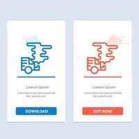 Automobile Car Emission Gas Pollution  Blue and Red Download and Buy Now web Widget Card Template vector