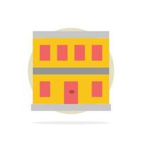 Construction Door House Building Abstract Circle Background Flat color Icon vector