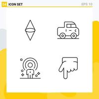 Editable Vector Line Pack of 4 Simple Filledline Flat Colors of ethereum people money pickup recruitment Editable Vector Design Elements