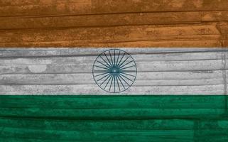 textura de la bandera india como fondo foto