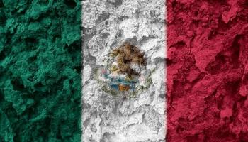 textura de la bandera mexicana como fondo foto