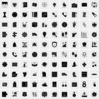 Set of 100 Universal Icons vector