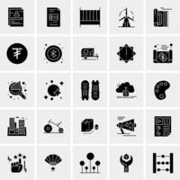 25 iconos de negocios universales vector ilustración de icono creativo para usar en proyectos relacionados con la web y dispositivos móviles