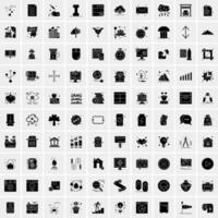 Set of 100 Universal Icons vector