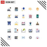 Stock Vector Icon Pack of 25 Line Signs and Symbols for day vote coverage thumbs dislike Editable Vector Design Elements