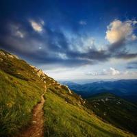 Beautiful sunny mountain landscape photo