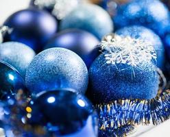 blue christmas decoration photo