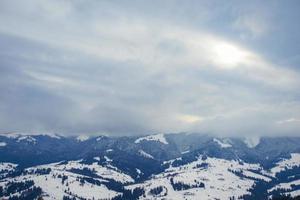 Carpathian winter mountains photo