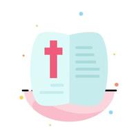 Book Open Easter Nature Abstract Flat Color Icon Template vector