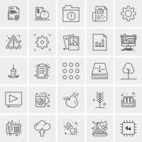 25 iconos de negocios universales vector ilustración de icono creativo para usar en proyectos relacionados con la web y dispositivos móviles