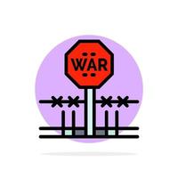 Combat Conflict Military Occupation Occupy Abstract Circle Background Flat color Icon vector