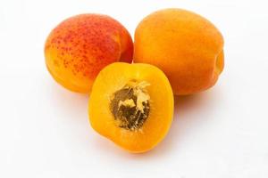 sweet apricot on a white photo